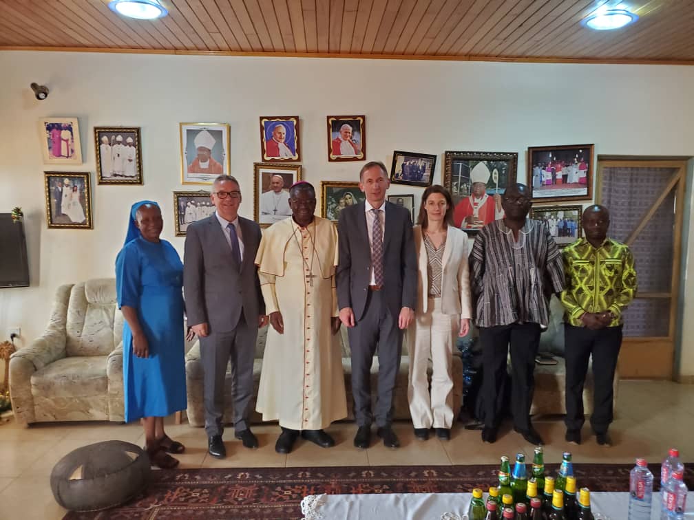 A delegation from the Catholic University of Applied Sciences (KatHO), Koeln, Germany visited the Archbishop and President of TEPPCON, Most Rev. Philip Naameh on January 7, 2020 in Tamale.